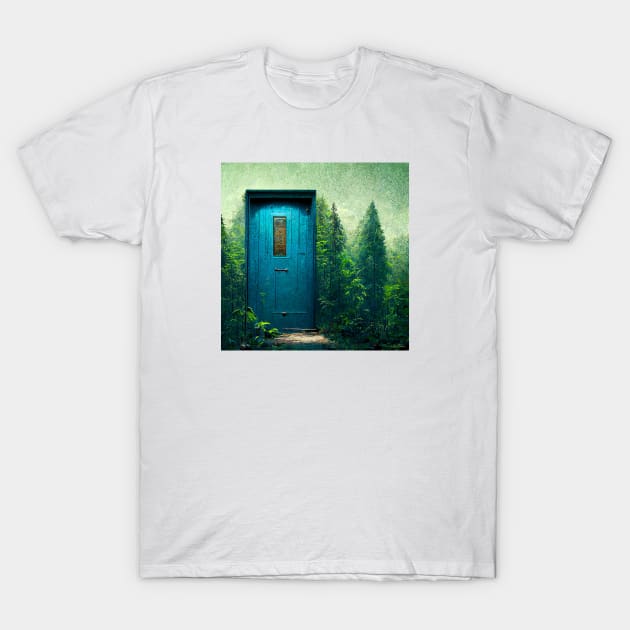 Blue Door in the Green T-Shirt by benheineart